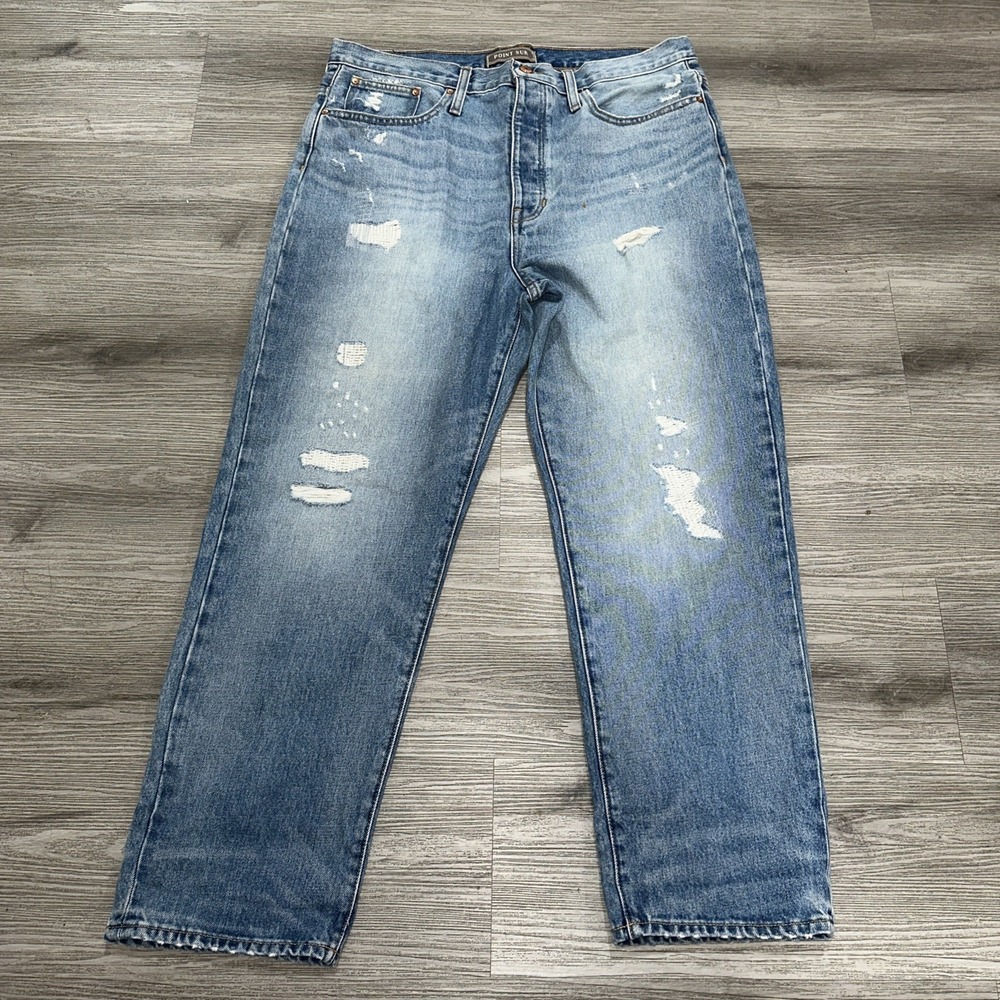 J CREW Nwt Point Sur High Rise Retro Blue Jeans Size 32
